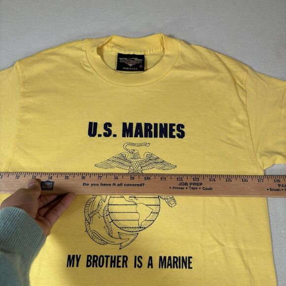 Vintage 80s United States Marines USMC T Shirt Single Stitch Mens M USA Made - Picture 6 of 7